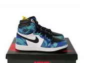 air jordan 1 mid high france tie-dye ocean blue